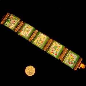 Vintage Matisse copper enameled bracelet.🎄